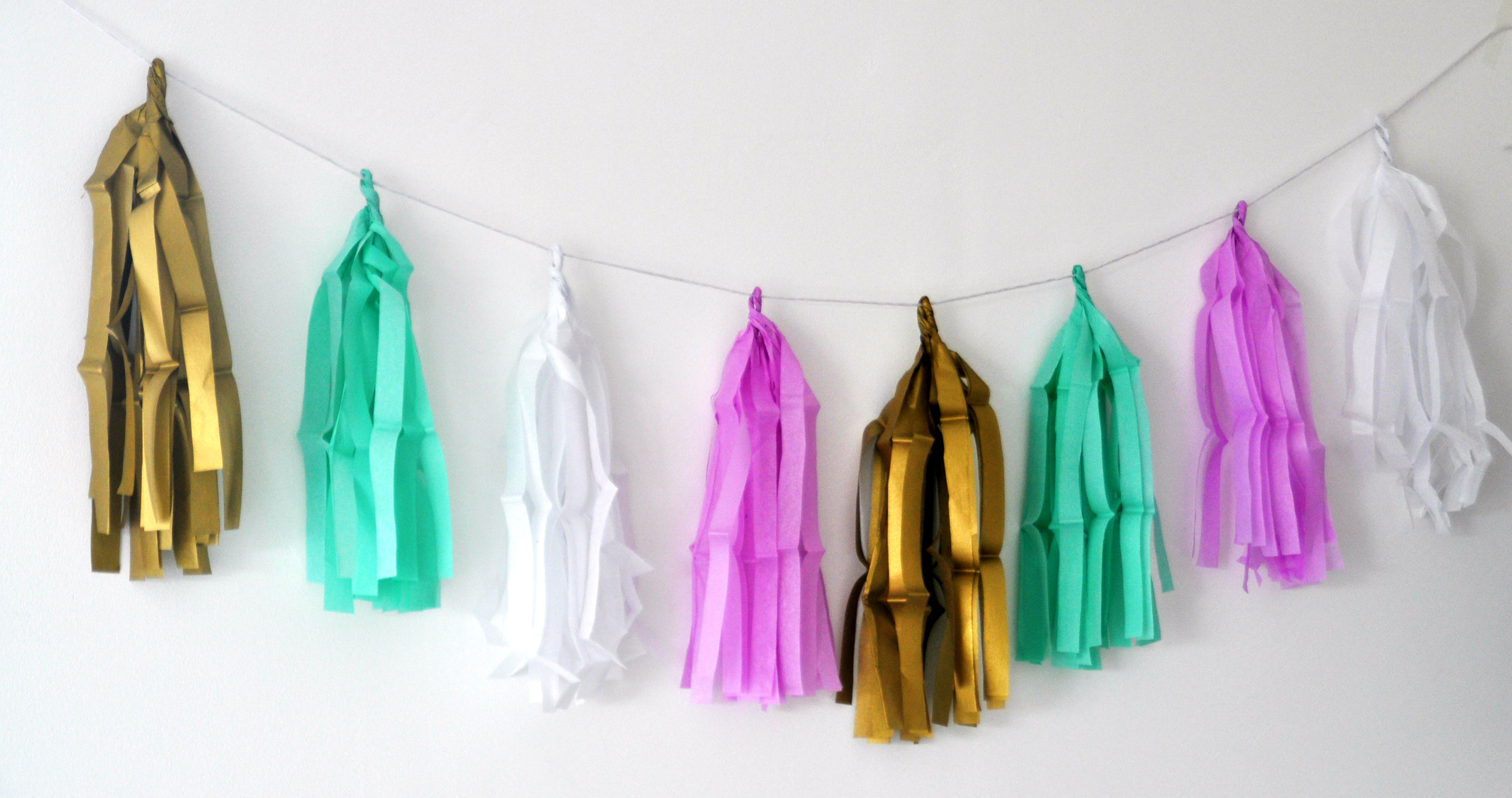 Rijk oriëntatie Arena Zelf een slinger maken: tassel garland DIY