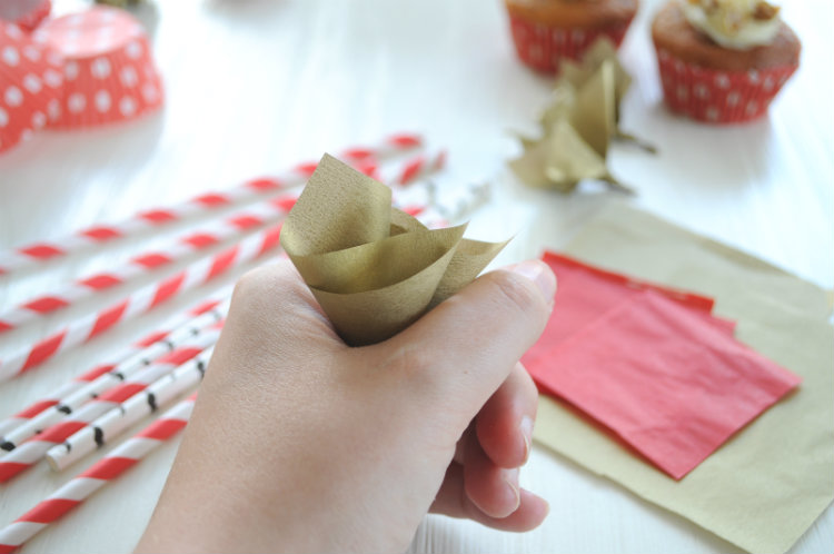 tissue paper zijdevloei cupcake toppers maken