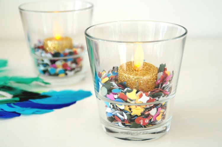 diy carnaval glaasjes glitter confetti