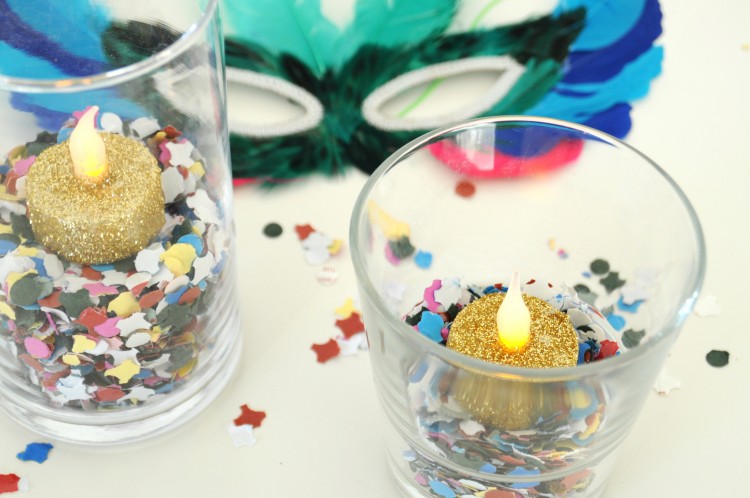 diy kaarsjes glitter en confetti