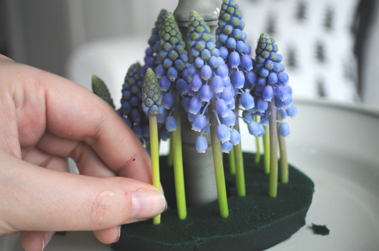 bos van blauwe druifjes maken