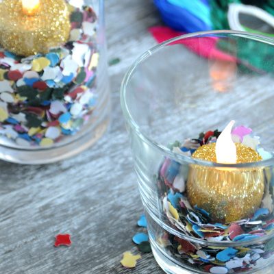 DIY glitterkaarsjes met confetti