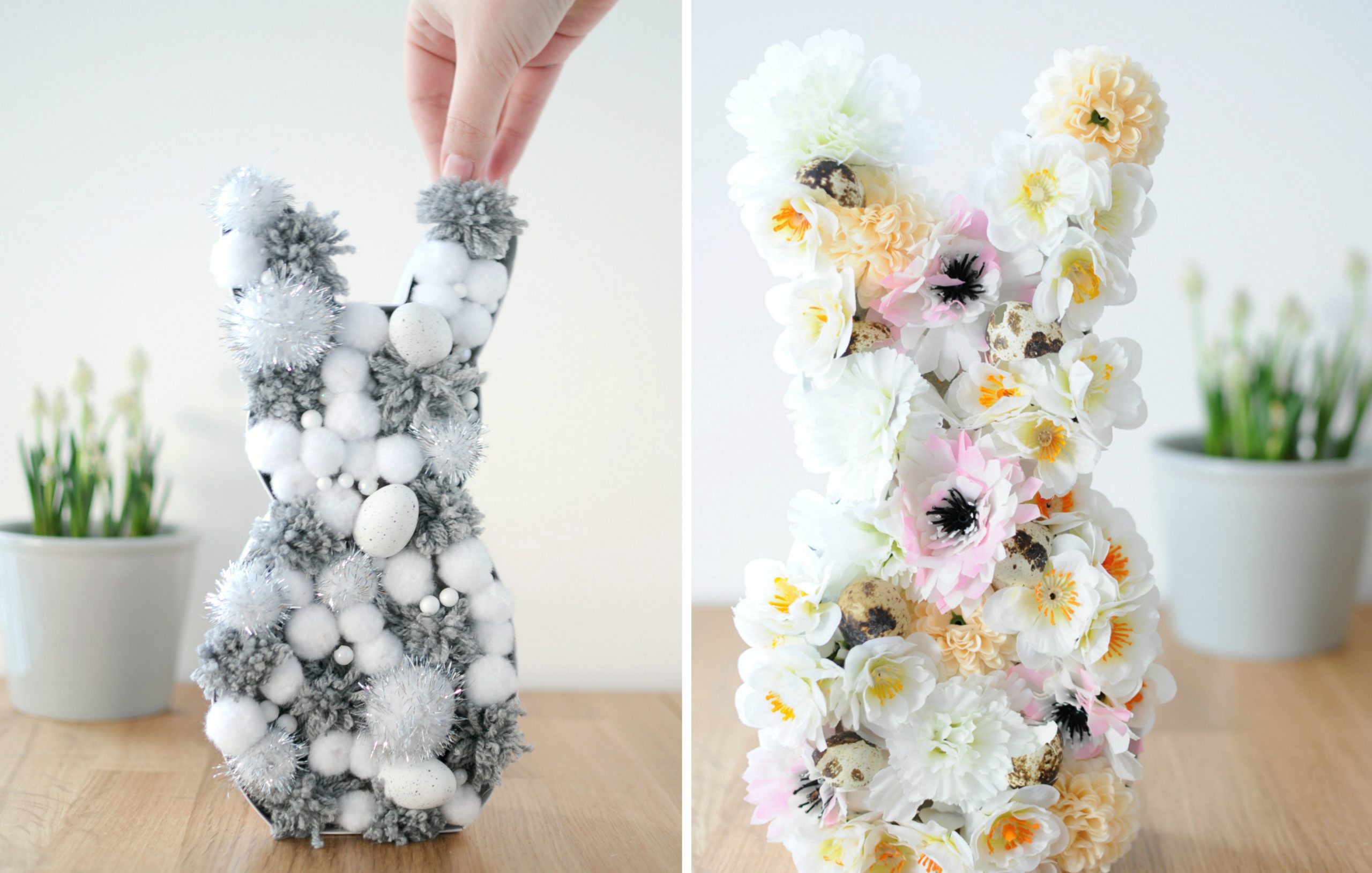 Paasdecoratie maken: 2x versierde paashaas - So Celebrate!