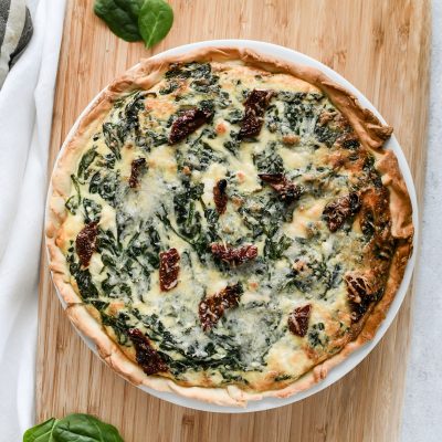 Quiche met spinazie & feta