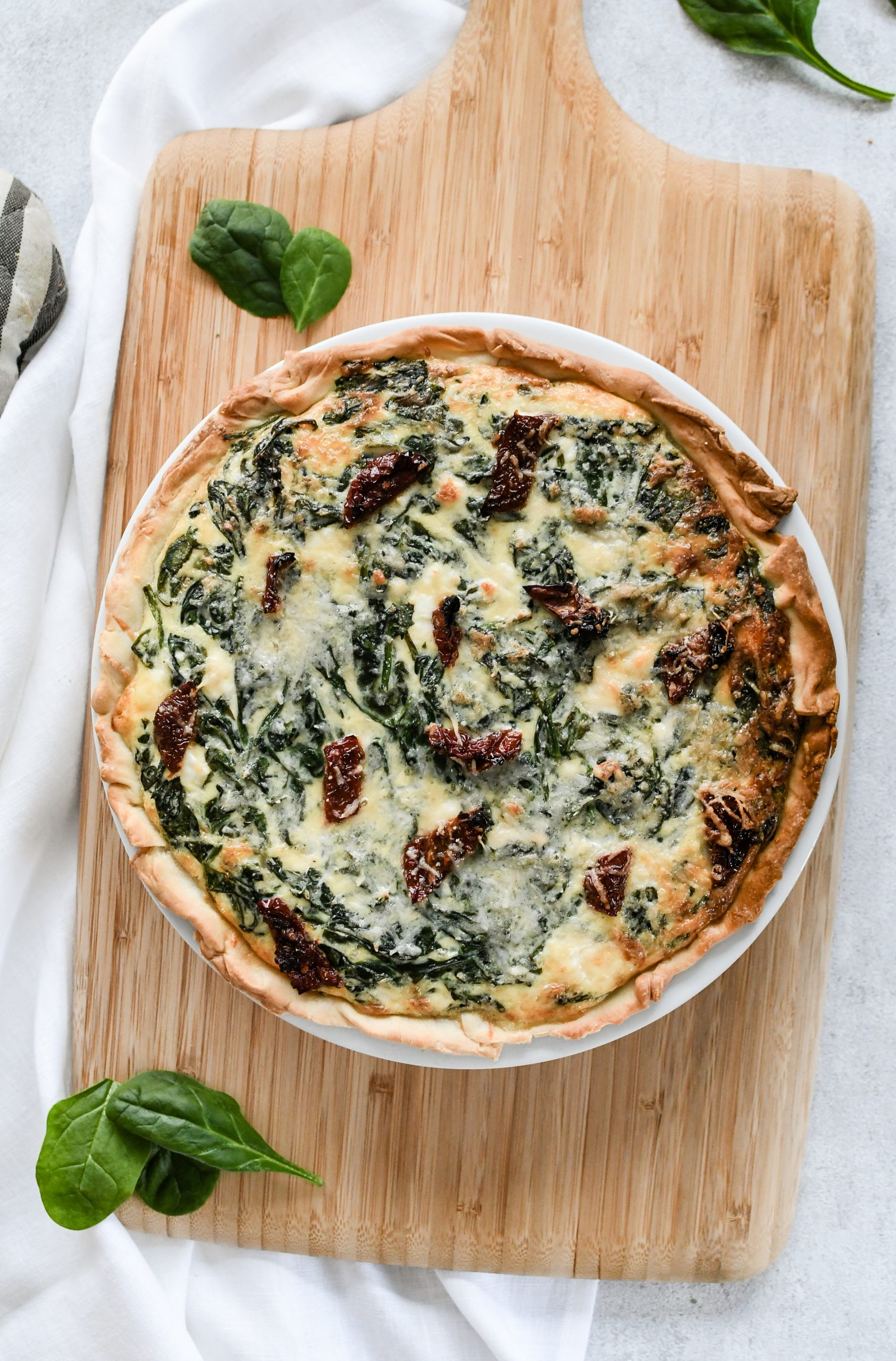 quiche met spinazie en feta