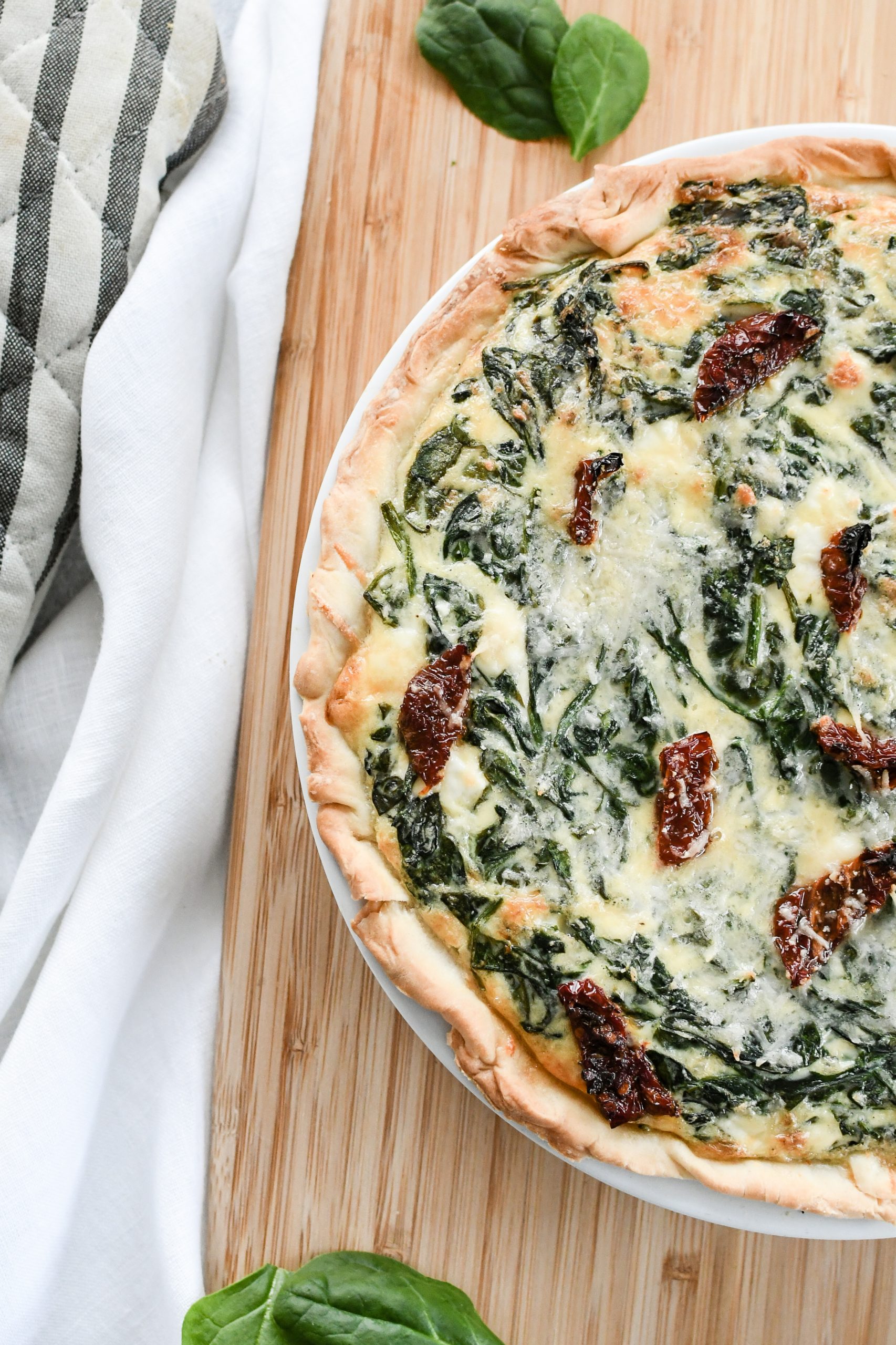 quiche met spinazie en feta