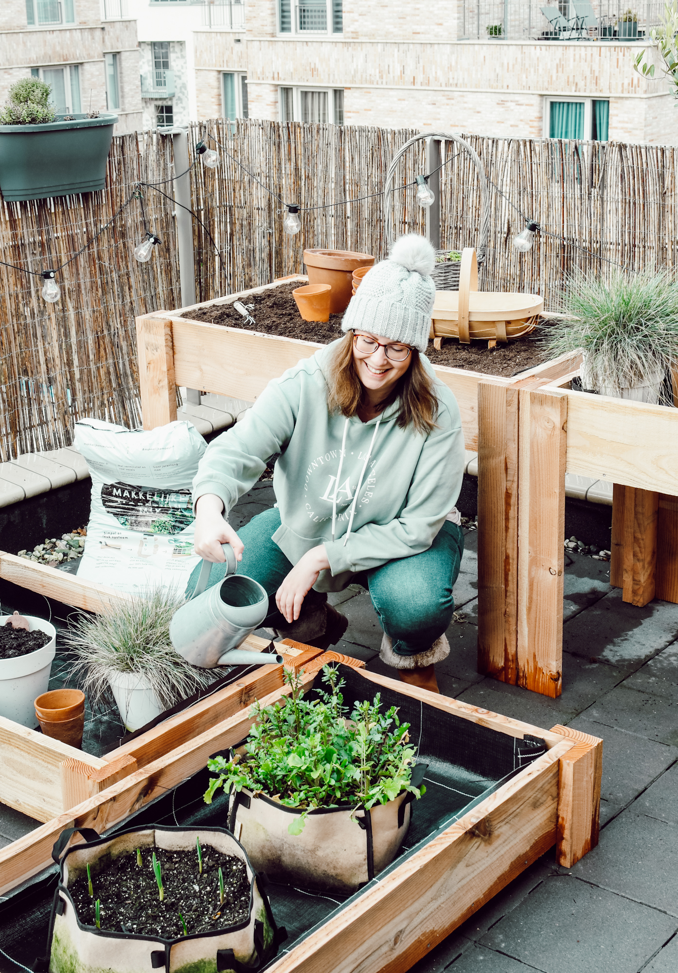 Moestuinbak maken