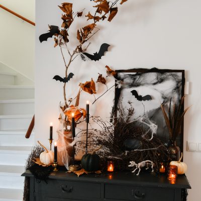 Halloween versiering: spooky decoratie op mijn kastje
