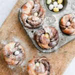 Cruffins voor Pasen met Nutella en gesuikerde paaseitjes