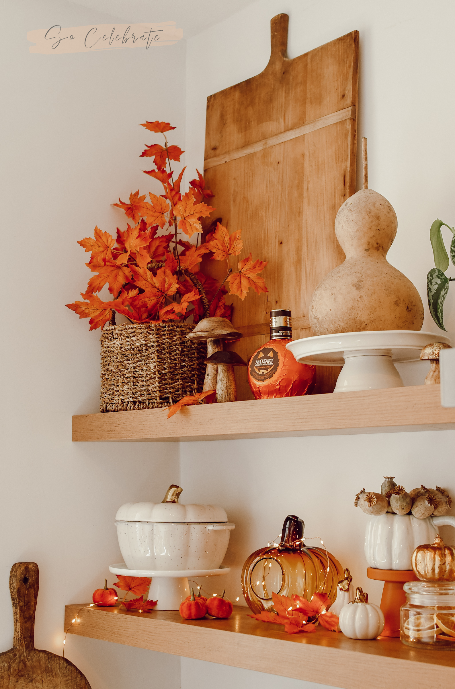 herfstdecoratie in de keuken