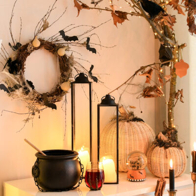Halloween decoratie | griezelige heksen kleedkamer