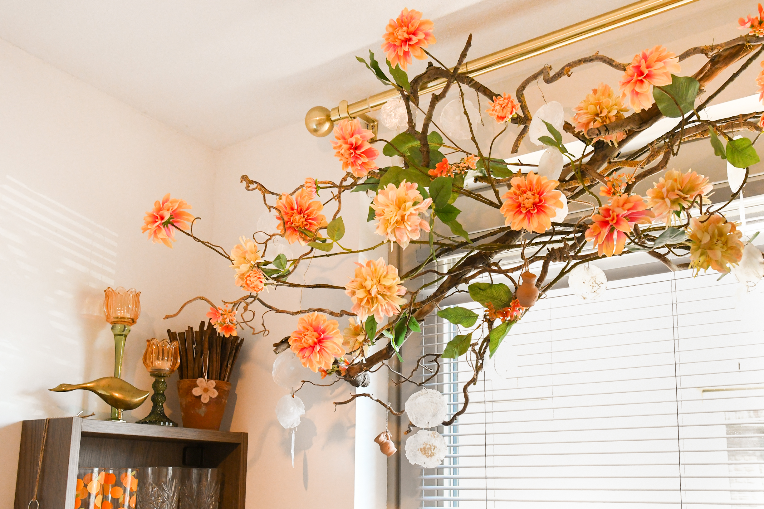 perzik bloemen zomer decoratie