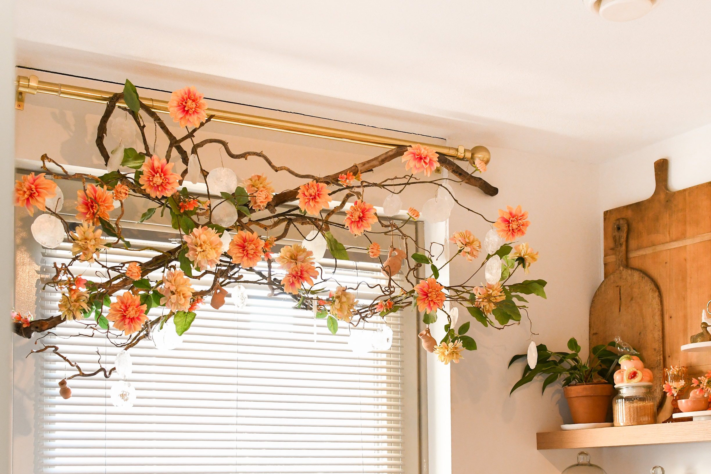 perzik bloemen zomerse decoratie