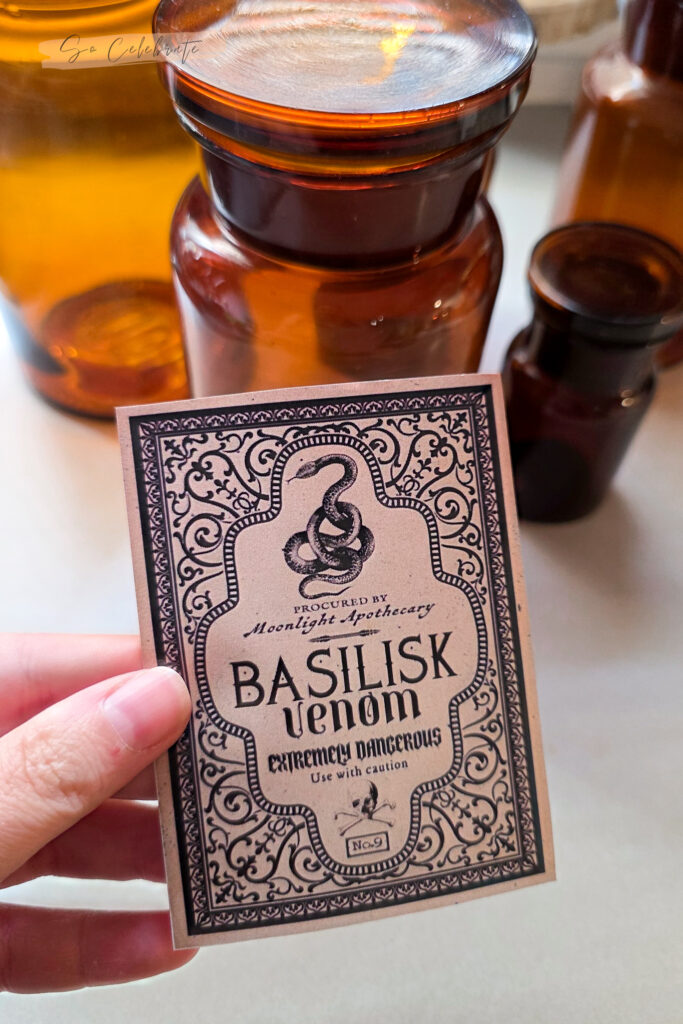 apothekerspotten halloween decoratie labels