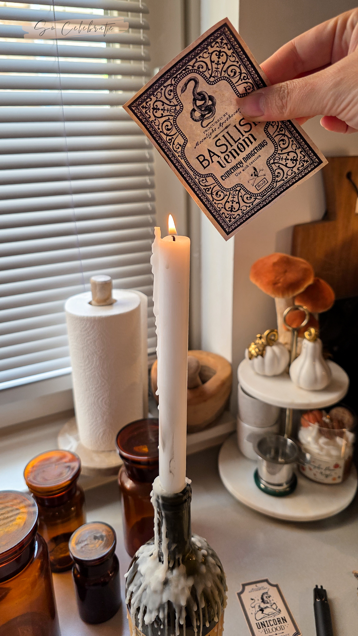 Halloween decoratie apothekersflessen
