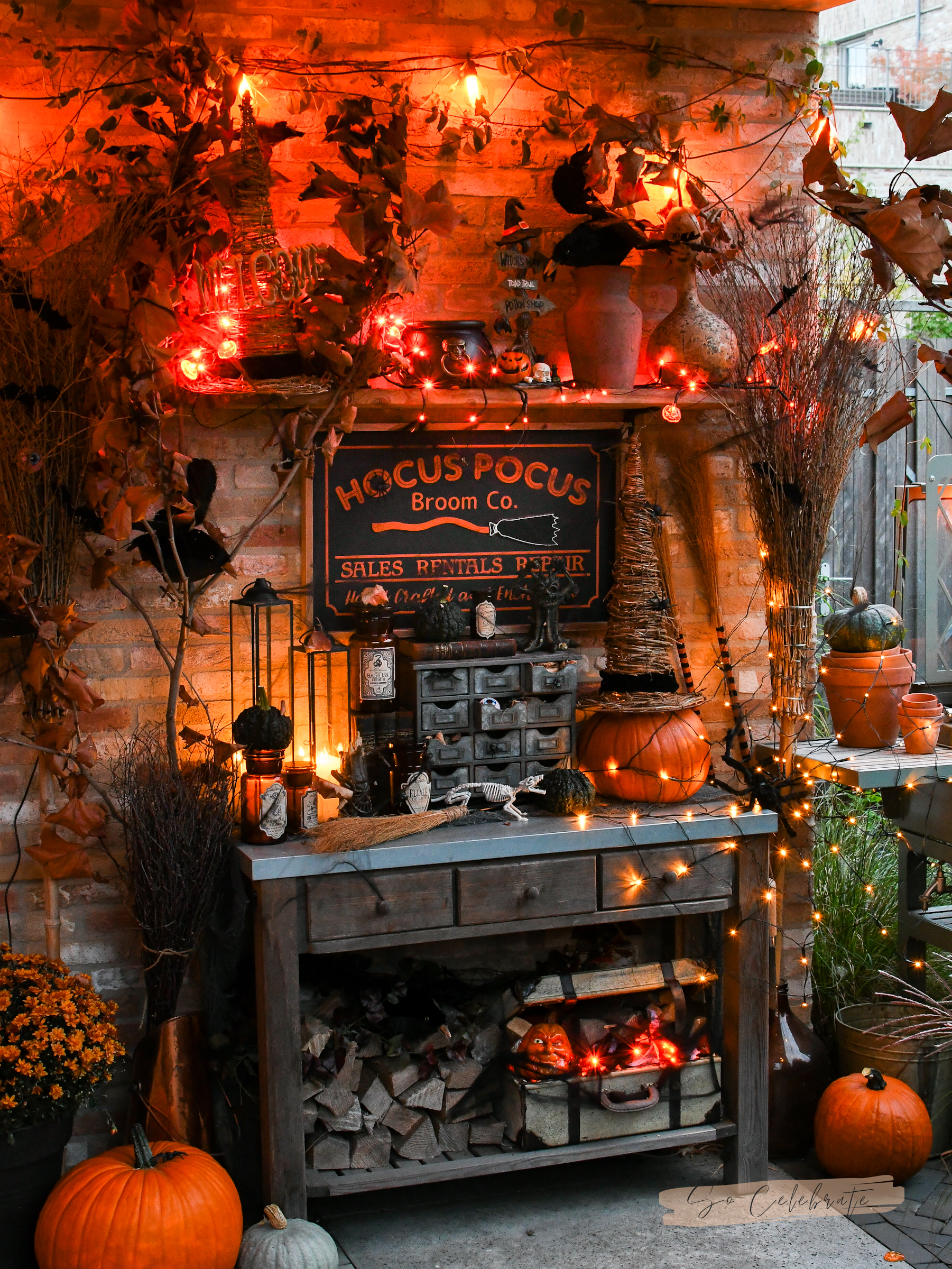 niet enge halloween decoratie heksen thema