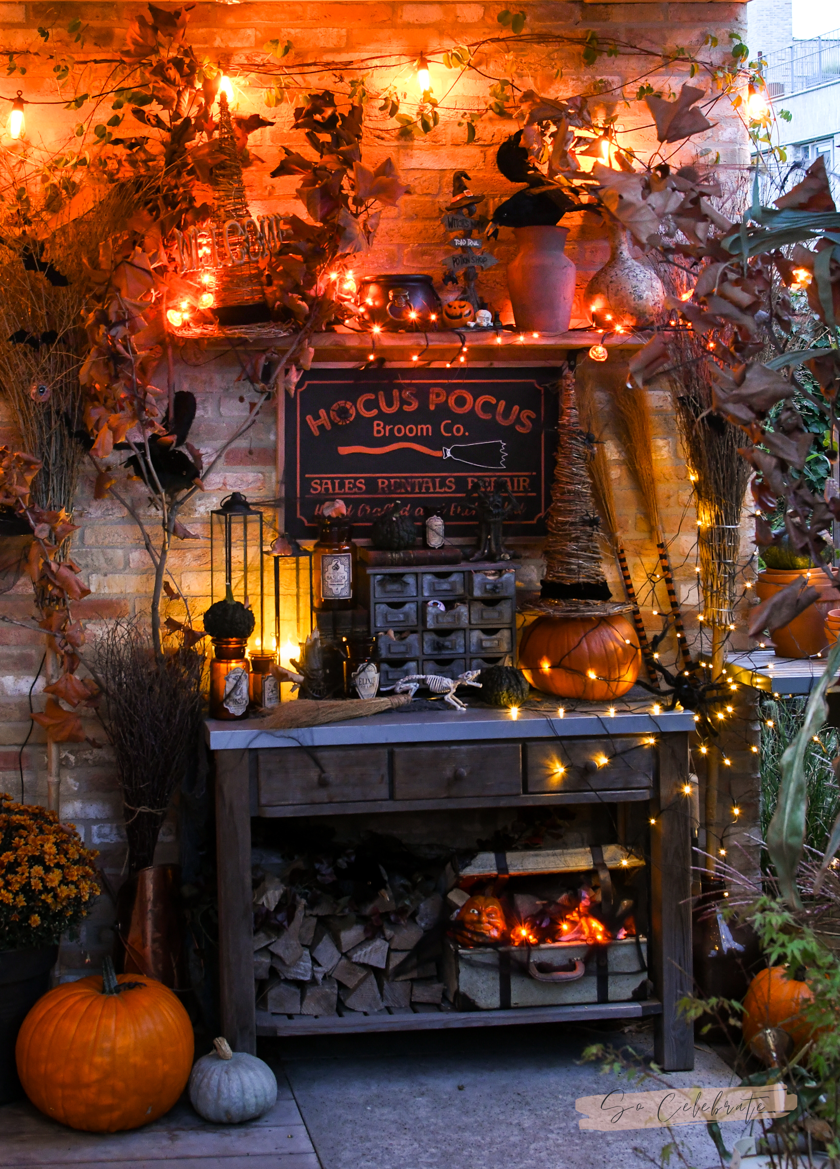 halloween decoratie in de tuin