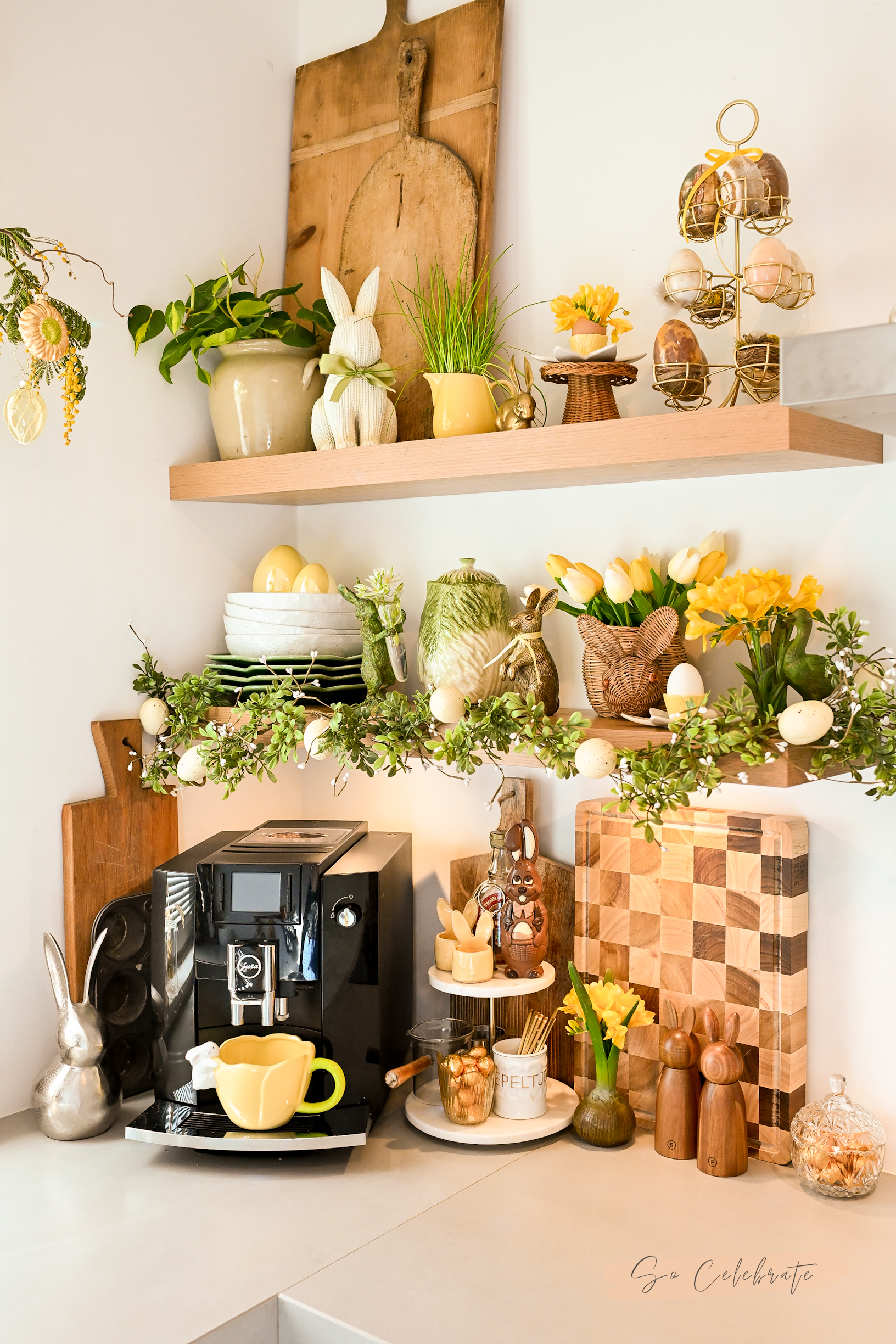 paasdecoratie in de keuken