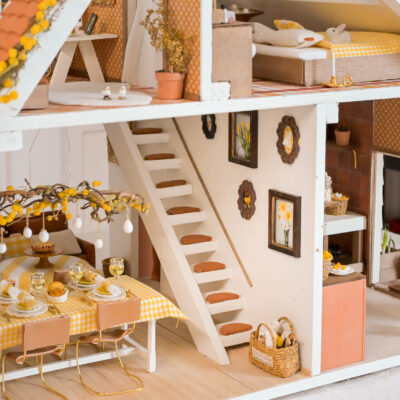 Lente in het poppenhuis | miniatuur paasdecoratie maken