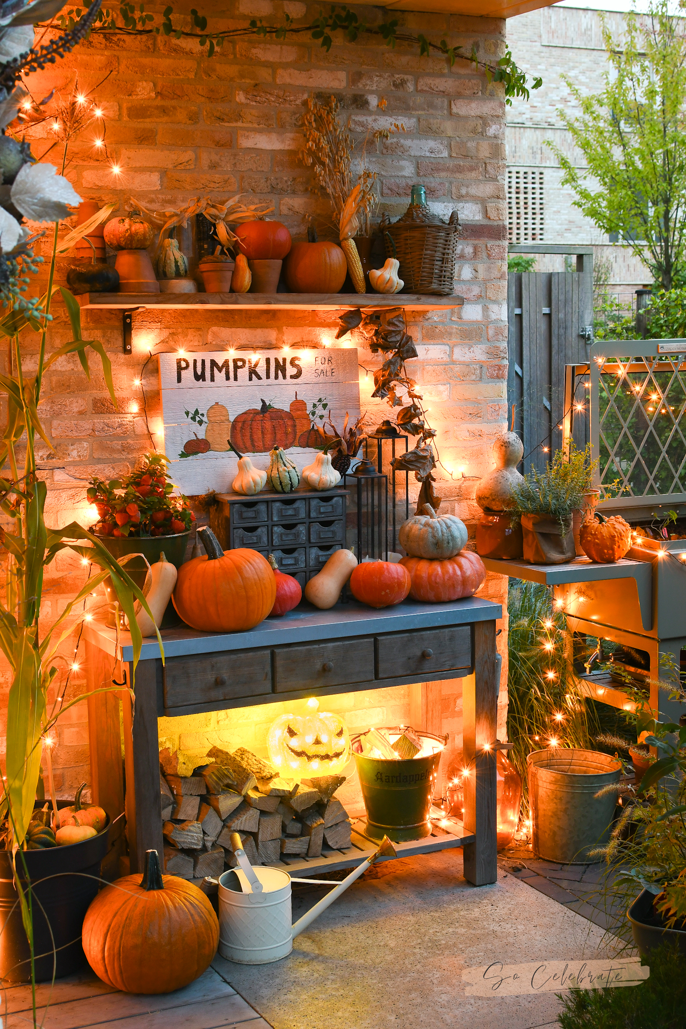 decoreren met takken voor de herfst