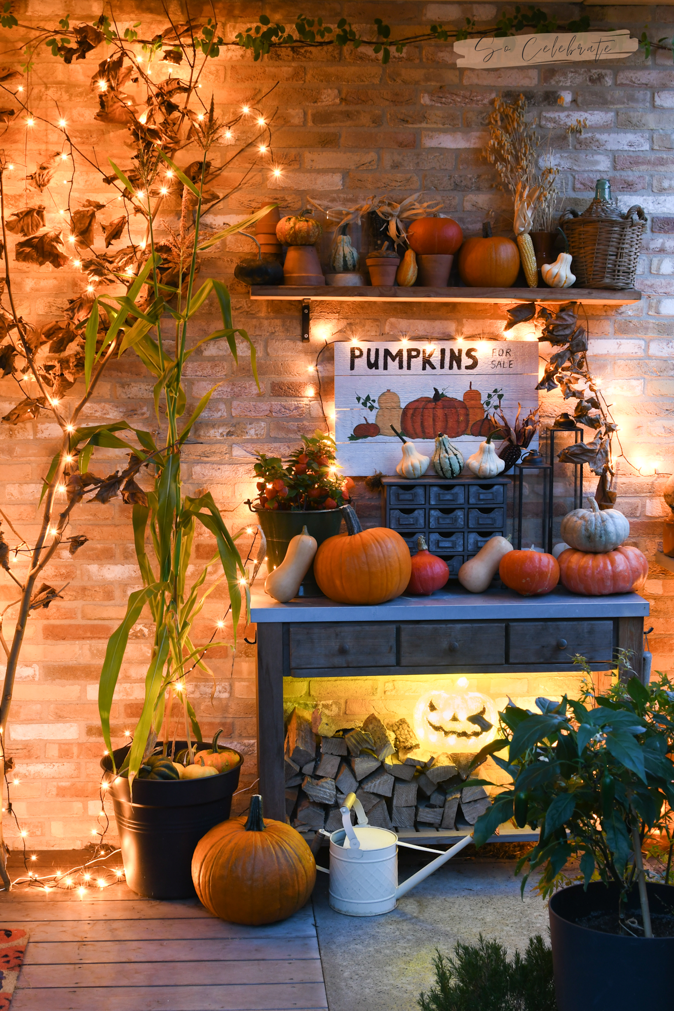 decoreren met takken voor de herfst